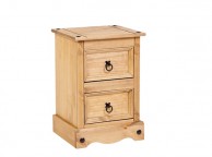 Core Corona Pine 2 Drawer Petite Bedside Thumbnail