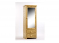 Core Hamilton 1 Mirrored Door 2 Drawer Wardrobe Thumbnail