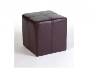 Core Milano Brown Faux Leather Stool Thumbnail