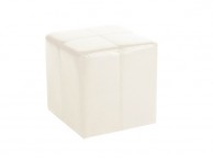 Core Milano Cream Faux Leather Stool Thumbnail