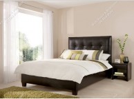 Kaydian Walkworth 6ft Super Kingsize Brown Leather Ottoman Storage Bed Thumbnail