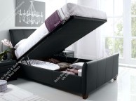 Kaydian Allendale 5ft Kingsize Black Leather Ottoman Storage Bed Thumbnail