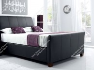 Kaydian Allendale 6ft Super Kingsize Black Leather Ottoman Storage Bed Thumbnail