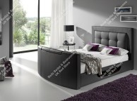 Kaydian Bowburn 4ft6 Double Black Leather TV Bed Thumbnail