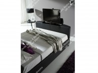 Kaydian Bowburn 4ft6 Double Black Leather TV Bed Thumbnail