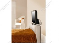Kaydian Stanton 6ft Super Kingsize Cream Leather TV Bed Thumbnail