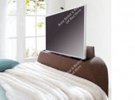 Kaydian Windermere 6ft Super Kingsize Cappucino Fabric TV Ottoman Bed Thumbnail