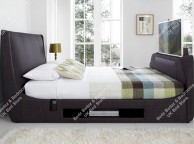 Kaydian Sommer 6ft Super Kingsize Slate Fabric TV Bed Thumbnail