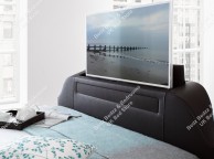 Kaydian Maximus 5ft Kingsize Black Leather TV Bed Thumbnail