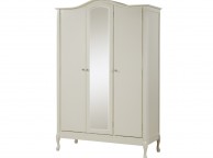 GFW Loire 3 Door Ivory Wardrobe with Centre Mirror Thumbnail