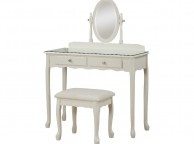 GFW Loire Ivory Dressing Table Stool and Mirror Thumbnail