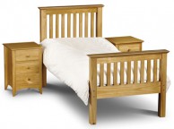 Julian Bowen Barcelona High Foot End Pine 3ft Single Wooden Bed Thumbnail