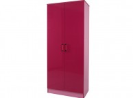 GFW Ottawa 2 Tones Gloss Pink 2 Door Wardrobe Thumbnail