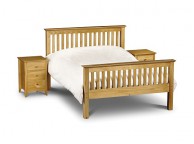 Julian Bowen Barcelona High Foot End Pine 4ft6 Double Wooden Bed Thumbnail