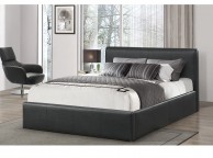 Birlea Ottoman 4ft Small Double Black Faux Leather Bed Frame Thumbnail
