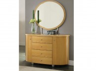 Birlea Aztec Beech 4 Drawer Dresser and Mirror Set Thumbnail