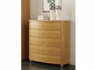 Birlea Aztec Beech 5 Drawer Chest Thumbnail