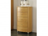 Birlea Aztec Beech 5 Drawer Narrow Chest Thumbnail