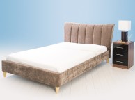 GFW Luciana 5ft Kingsize Chocolate Upholstered Bed Frame Thumbnail