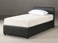 GFW End Lift Ottoman 3ft Single Black Faux Leather Bed Frame Thumbnail