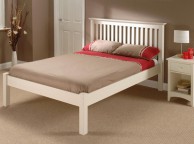 Julian Bowen Barcelona Low Foot End Stone White 5ft Kingsize Wooden Bed Thumbnail