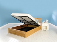 GFW Como 5ft Kingsize Oak Veneer Ottoman Lift Wooden Bed Frame Thumbnail