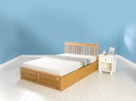 GFW Como 5ft Kingsize Oak Veneer Ottoman Lift Wooden Bed Frame Thumbnail