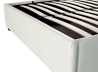 GFW Michigan Crystal 4ft6 Double White Faux Leather Ottoman Lift Bed Frame Thumbnail