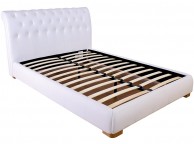 GFW Atlanta 4ft6 Double White Faux Leather Bed Frame Thumbnail