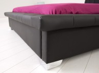 GFW Missouri 4ft6 Double Black Faux Leather Bed Frame Thumbnail