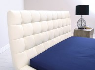 GFW Missouri 4ft6 Double White Faux Leather Bed Frame Thumbnail