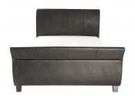 GFW Dante 4ft6 Double Black Faux Leather Bed Frame Thumbnail