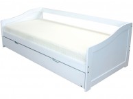 GFW Oregon 3ft Single White Wooden Day Guest Bed Frame Thumbnail