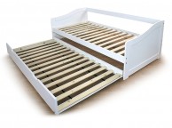 GFW Oregon 3ft Single White Wooden Day Guest Bed Frame Thumbnail