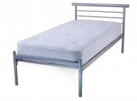 Metal Beds Contract Mesh 5ft (150cm) Kingsize Silver Metal Bed Frame Thumbnail