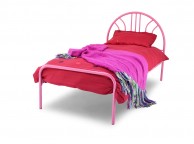 Metal Beds Miami 3ft (90cm) Single Pink Bed Frame Thumbnail