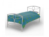 Metal Beds Ocean 3ft (90cm) Single White Bed Frame Thumbnail