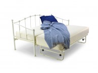 Metal Beds Paris 2ft6 (75cm) Small Single Ivory Metal Day Bed Thumbnail