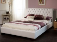 Limelight Aries 4ft6 Double White Faux Leather Bed Frame Thumbnail