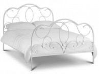Julian Bowen Arabella 5ft Kingsize Stone White Metal Bed Frame Thumbnail