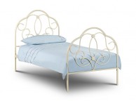 Julian Bowen Arabella 3ft Single Stone White Metal Bed Frame Thumbnail