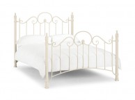 Julian Bowen Florence 5ft Kingsize Stone White Metal Bed Frame Thumbnail