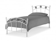 Julian Bowen Soccer 3ft Single White Metal Bed Frame Thumbnail