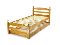 Metal Beds Palermo 3ft (90cm) Single Maple Wooden Guest Bed Thumbnail