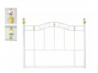 Metal Beds Warwick 3ft Single White Metal Headboard Thumbnail