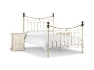 Julian Bowen Victoria 4ft6 Double Stone White Metal Bed Frame Thumbnail