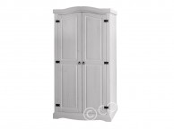 Core Corona Whitewashed Pine 2 Door Wardrobe Thumbnail