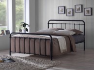 Time Living Miami 5ft Kingsize Black Metal Bed Frame Thumbnail