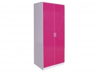 GFW Ottawa 2 Door Wardrobe in White and Pink Gloss Thumbnail