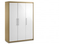 Julian Bowen Stockholm Oak and White 3 Door Wardrobe Thumbnail
